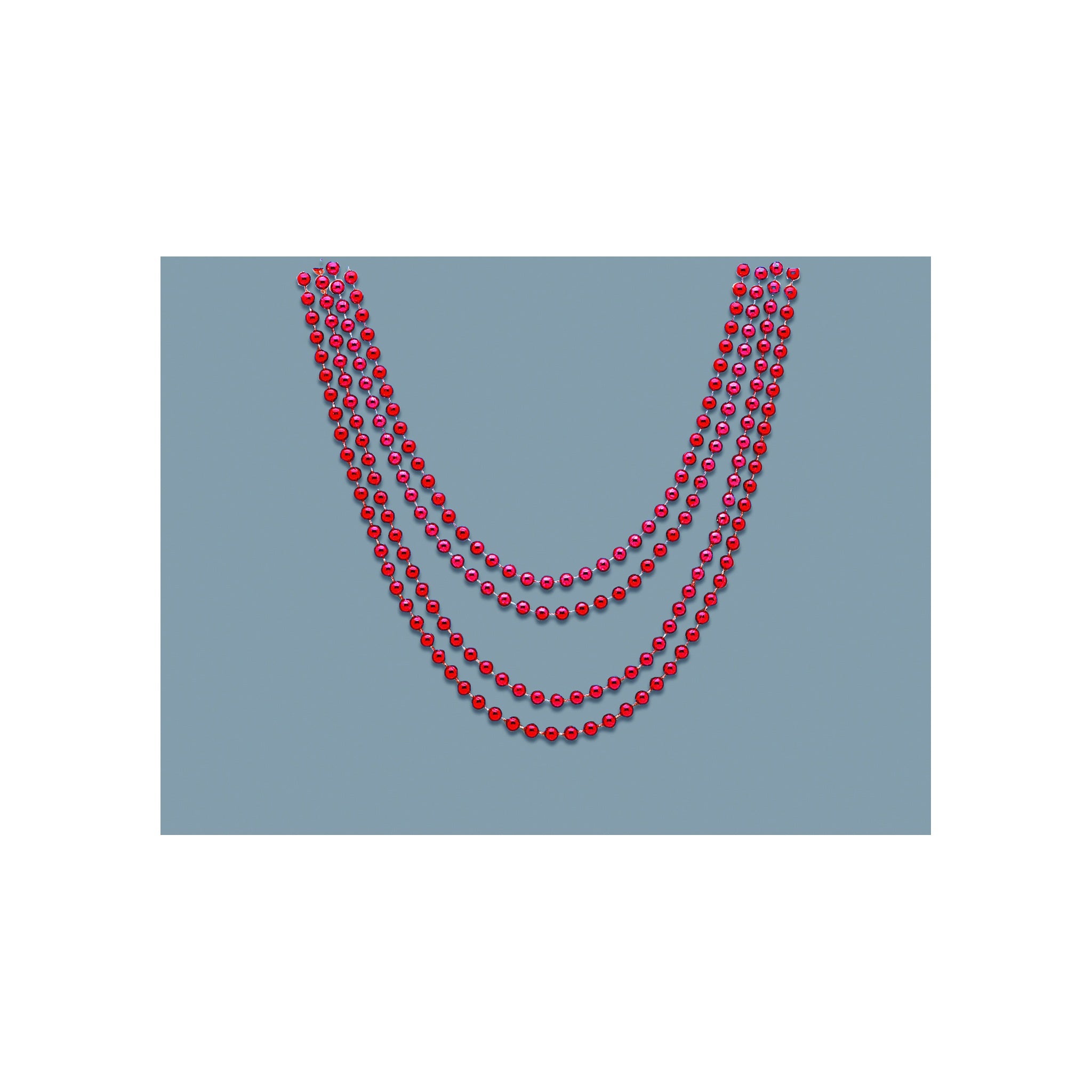 Bead Necklace Red 4ct